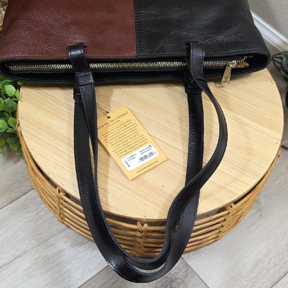 Patricia Nash Color Block Leather Tote β NEW WITH TAGS - Picture 8 of 15